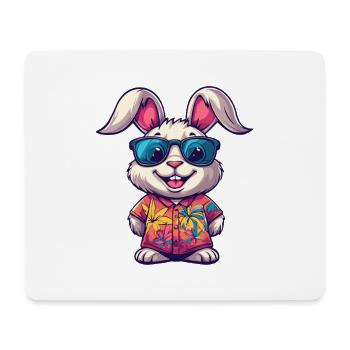 Bunny Comic Holiday - Tapis de souris (format paysage) - blanc - Devant