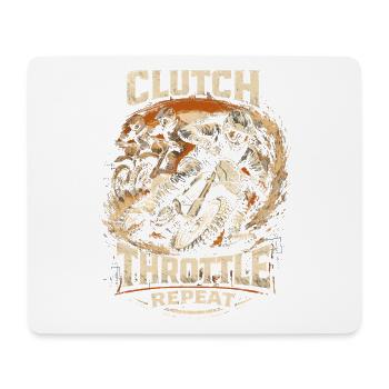 Dirtbike Dirt Bike Motocross Clutch Throttle - Mouse Pad (horizontal) - white - Front