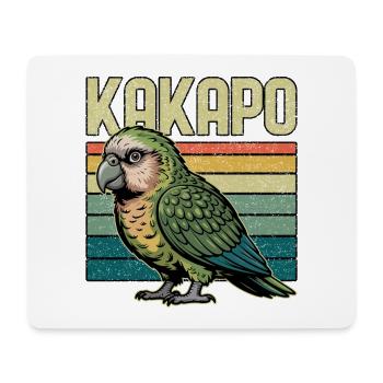 Kakapo Papagei Rétro de Nouvelle-Zélande - Tapis de souris (format paysage) - blanc - Devant