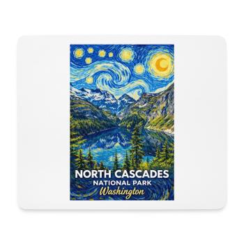North Cascades Nationalpark, Washington - Mousepad (Querformat) - Weiß - Vorne