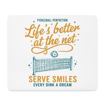 Le joueur drôle de pickleball vit mieux sur Internet - Tapis de souris (format paysage) - blanc - Devant