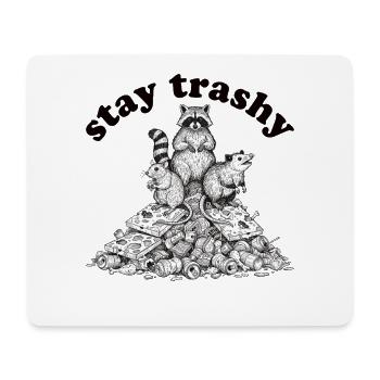 Reste Raton laveur Opossum Skunk - Tapis de souris (format paysage) - blanc - Devant