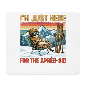 Im Just Here For The Après Ski Katze - Mousepad (Querformat) - Weiß - Vorne