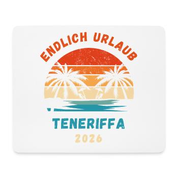 Teneriffa Urlaub 2026 Kanaren Reise Outfit - Mousepad (Querformat) - Weiß - Vorne