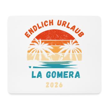 La Gomera Urlaub 2026 Kanaren Reise Outfit - Mousepad (Querformat) - Weiß - Vorne