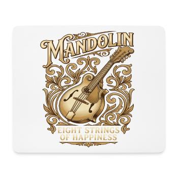 Mandolin Eight Strings of Happiness - Mandoline - Mousepad (Querformat) - Weiß - Vorne