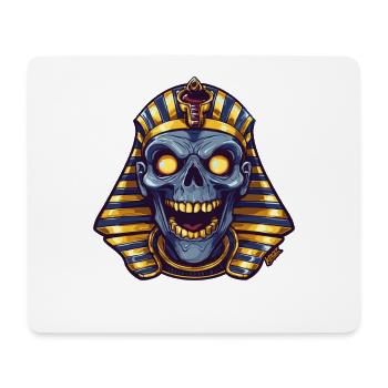 Pharao Schädel Neon-Leuchten - Mousepad (Querformat) - Weiß - Vorne