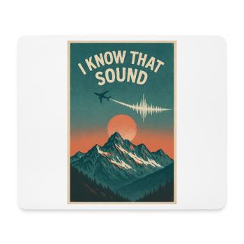 Ich kenne den Sound | Plane Spotter Aviation - Mousepad (Querformat) - Weiß - Vorne