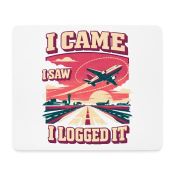 Gesehen geloggt | Plane Spotter Aviation - Mousepad (Querformat) - Weiß - Vorne