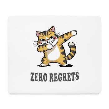 Zero Regrets Funny Cat Sarcasm Design - Mouse Pad (horizontal) - white - Front