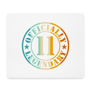 11th Birthday Boy Girl Legend Level 11 - Mouse Pad (horizontal) - white - Front