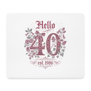 Hello 40 Leopard Pink Edition - Mousepad (Querformat) - Weiß - Vorne