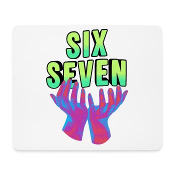 Six seven Meme 67 - Mousepad (Querformat) - Weiß - Vorne