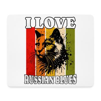 J’adore le bleu russe - Tapis de souris (format paysage) - blanc - Devant