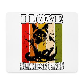I Love Siamese Cat - Mousepad (Querformat) - Weiß - Vorne