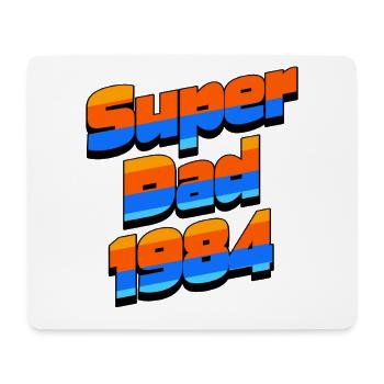 Super Dad 1984 – Retro 80s Style Vatertag Geschenk - Mousepad (Querformat) - Weiß - Vorne