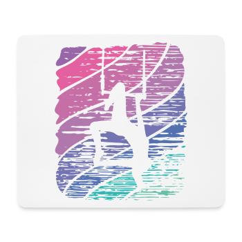 Aerialist Vintage Cloud Swing Trapez - Mousepad (Querformat) - Weiß - Vorne