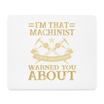 Zerspanungsmechaniker Dreher Fräser CNC Zerspaner - Mousepad (Querformat) - Weiß - Vorne