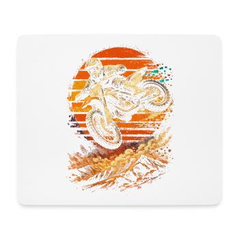 Dirtbike Dirt Bike Motocross - Mouse Pad (horizontal) - white - Front