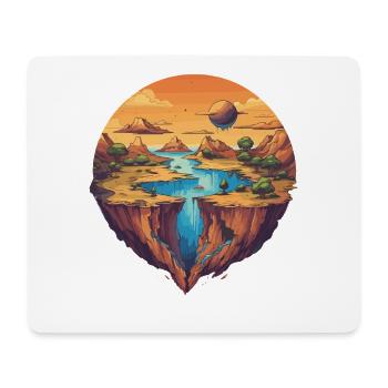 Fascinating fantasy world of the chasm landscape in the - Mouse Pad (horizontal) - white - Front