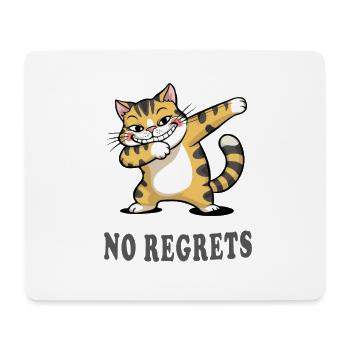 No Regrets Funny Cat Humor Design - Mouse Pad (horizontal) - white - Front
