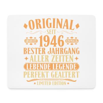 Original 1946 – 80. Geburtstag Legende Vintage - Mousepad (Querformat) - Weiß - Vorne