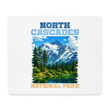Nordkaskaden Nationalpark Panorama - Mousepad (Querformat) - Weiß - Vorne