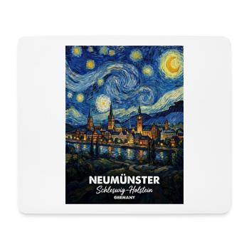 Neumünster Germany Sternennacht Skyline - Mousepad (Querformat) - Weiß - Vorne