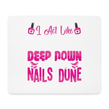 Nageldesigner Nageldesignerin Kosmetik Nagelstudio - Mousepad (Querformat) - Weiß - Vorne