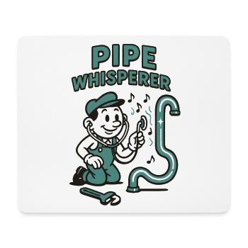 Chuchoteur de tuyaux | Humour de tuyau de plombier - Tapis de souris (format paysage) - blanc - Devant