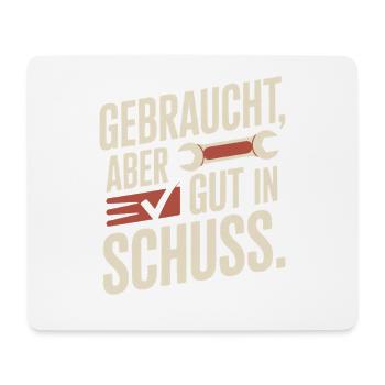 Gebraucht Aber Gut In Schuss Oldtimer Geburtstag - Mousepad (Querformat) - Weiß - Vorne