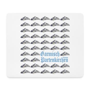 Garmisch Partenkirchen in Bayern mit Alpen Design - Mousepad (Querformat) - Weiß - Vorne