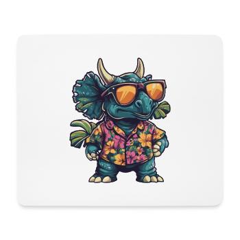 Dinosaur triceratops Comic Holiday - Mouse Pad (horizontal) - white - Front