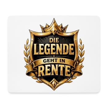 Die Legende geht in Rente - Mousepad (Querformat) - Weiß - Vorne