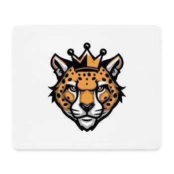 Gepard Kopf Krone - Mousepad (Querformat) - Weiß - Vorne