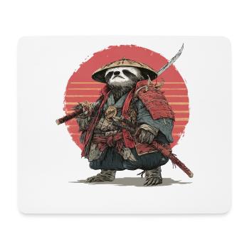Trägheit Samurai in roter Sonnenuntergangsrüstung - Mousepad (Querformat) - Weiß - Vorne
