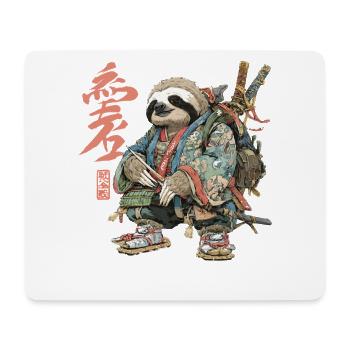 Sloth Samurai in Ukiyoe Armor - Mouse Pad (horizontal) - white - Front