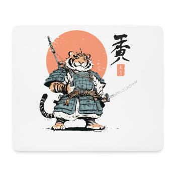 Tiger Samurai Armor Katana - Mouse Pad (horizontal) - white - Front