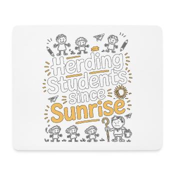 Homeroom Teacher Herding Students Since Educator - Mouse Pad (horizontal) - white - Front