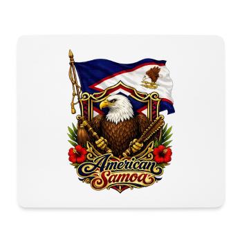 Adlerflagge von Amerikanisch-Samoa - Mousepad (Querformat) - Weiß - Vorne