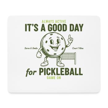 Joueur drôle de pickleball C’est une bonne journée Jeu - Tapis de souris (format paysage) - blanc - Devant