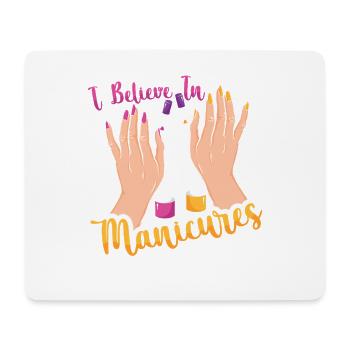 Nageldesigner Nageldesignerin Kosmetik Nagelstudio - Mousepad (Querformat) - Weiß - Vorne