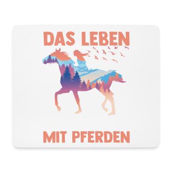 Reiten Pferdeliebhaber Reiterhof Pferde - Mousepad (Querformat) - Weiß - Vorne