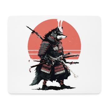 Samouraï Loup de l’Aube - Tapis de souris (format paysage) - blanc - Devant
