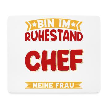 Ruhestand Chef Meine Frau - Mousepad (Querformat) - Weiß - Vorne
