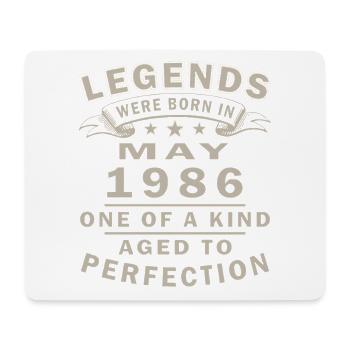 Mai 1986 Vintage-Geburtstagsgeschenk - Mousepad (Querformat) - Weiß - Vorne