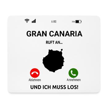 Gran Canaria Ruft An Urlaub Kanaren Reise - Mousepad (Querformat) - Weiß - Vorne