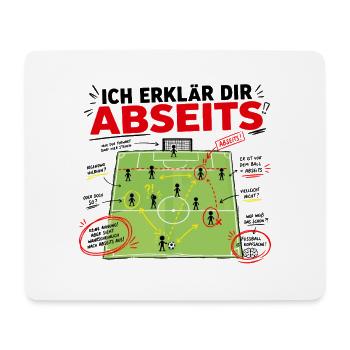 Abseits Erklärt Chaos Fußball Taktik Lustig  - Mousepad (Querformat) - Weiß - Vorne