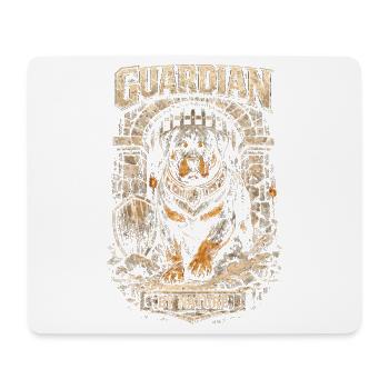 Gardien de chien rottweiler par nature - Tapis de souris (format paysage) - blanc - Devant