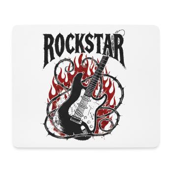 Vatertag Papa Rock Star Gitarre Musik Vater  - Mousepad (Querformat) - Weiß - Vorne